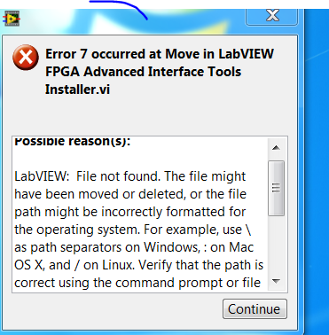 Error message for the Tools VI.PNG